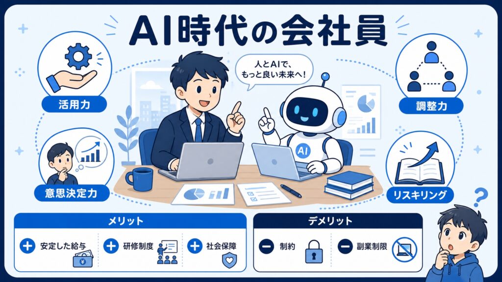 会社員という働き方のこれからのイメージイラスト