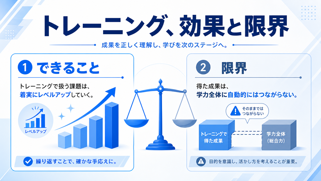 ワーキングメモリトレーニングの効果と限界の図解