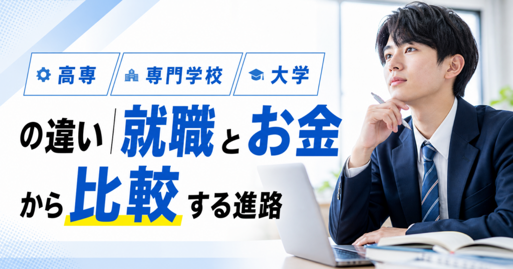 高専・専門学校・大学の違い｜就職とお金から比較する進路
